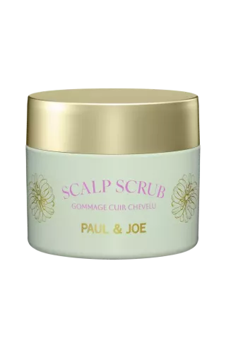 Paul & Joe Beauté Scalp Scrub (240g), the essential pre-shampoo detox with sea salt and marine clay.
