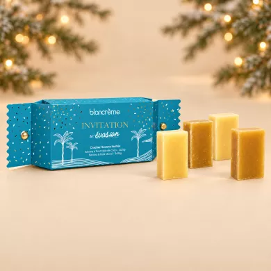 Cracker de 4 mini savons artisanaux Noix de Coco  Monoï