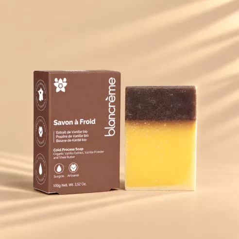 Savon solide surgras - Vanille – Saponification à froid